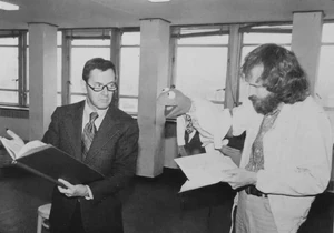 In rehearsal with Jim Henson.