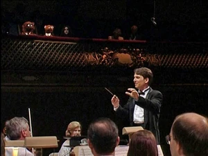 Only Papa Bear, Baby Bear and Michelle Hickey were on hand for the location shoot at Boston Symphony Hall for Peter and the Wolf.