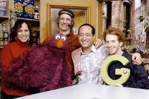 Pam Arciero, Telly Monster, Marty Robinson, Alan Muraoka and Seth Green pose in Hooper's Store.