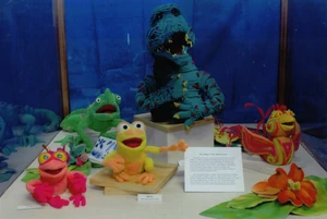 Song of the Cloud Forest Muppets on display at the muesum