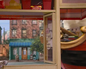 A rare view of the opposite side of the street as seen from Hooper's Store in Episode 4135.