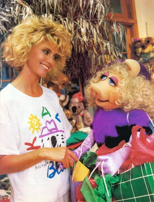 Olivia Newton-John and Miss Piggy