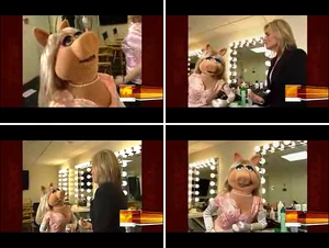 Piggy and Meredith Vieira on September 14, 2006.