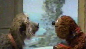Rowlf meets Sprocket in A Muppet Family Christmas.