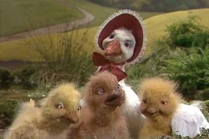 The Goslings with Mother Goose.