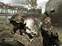 Screenshot from the first person shooter Call Of Duty