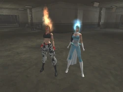 Omega Team survivors: Glacia and Infernia