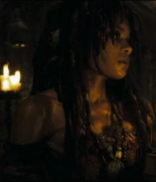 Tia Dalma in her shack.