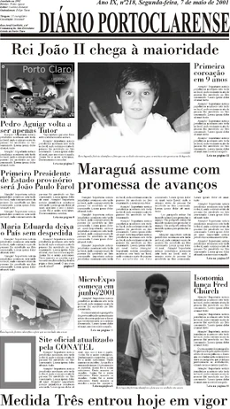 Última edição, publicada em 7 de maio de 2001