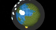 3  Formarea marelui ocean al Planetei Noastre a avut loc prin intermediul ploii deoarece particulele s-au întâlnit în aer. Observaţi primii nori.