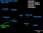 A 2D stellar map of the Commonwealth (note wormhole).
