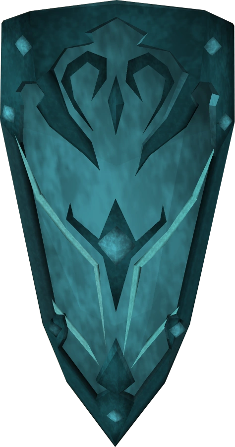 A detailed image of the Rune kiteshield.