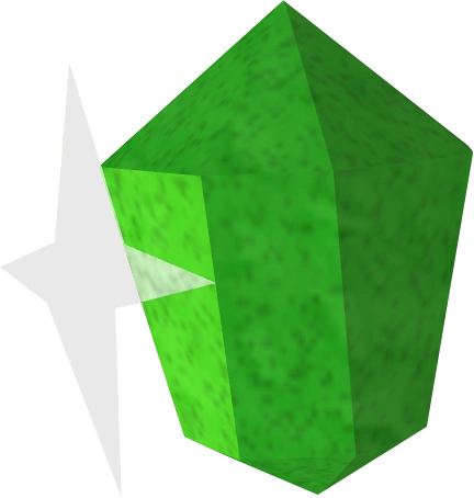 A cut emerald.