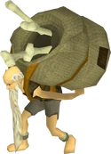 The odd old man with the bonesack.