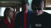 Chloe and Clark question Tobias at his home.