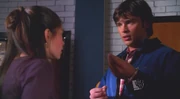 Clark pricks his finger on a mysterious rock delivered to Lana.