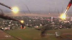 The second meteor shower does extensive damage on the town.