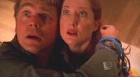 Jonathan holds Martha during the second meteor shower