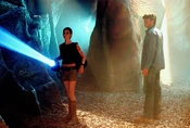Clark Kent and Kyla Willowbrook explore the Kawatche Caves.
