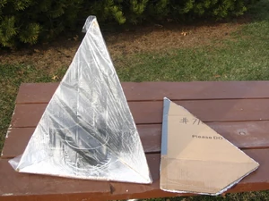 EZ-3 assembled and folded flat for storage and transport.
