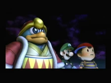 Dedede, Ness and Luigi during the stage.