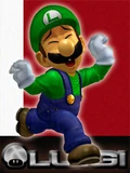 Luigi, as he appears in Super Smash Bros. Melee.