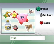 A beta screenshot of several stickers being placed on a sheet in its first appearance on the Dojo.