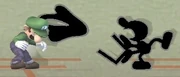 When fully charged, Oil Panic can be used to throw oil at an opponent.