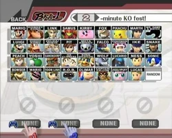 The final roster for Super Smash Bros. Brawl.