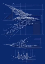 Blueprints of the Arwing.