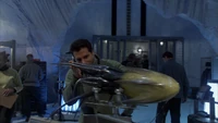 An inactive drone being studied by the Atlantis Expedition.