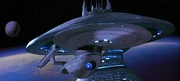 The USS Excelsior, shortly after her engines failed.