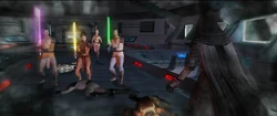 Bastilan iskuryhmä kohtaa Darth Revanin.