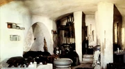 The interior of Kenobi's hut.
