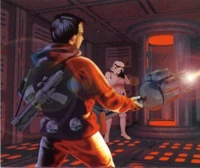 Kyle Katarn often carried copious amounts of armament.