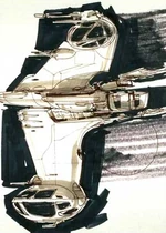 Discarded Return of the Jedi concept art that looks similar to the H-60 Tempest.
