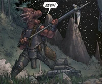 Bomo Greenbark, the principal protagonist of the series so far.
