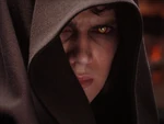 Darth Vader's eyes shine yellow with rage as he slaughters the Separatists.