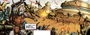 The Mandalorians make war in the Unknown Regions.