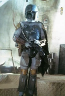 Boba Fett in the employ of Jabba the Hutt.