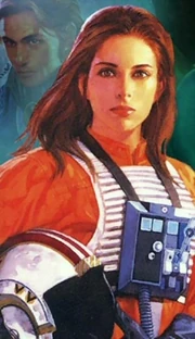 Jaina as a starfighter pilot in Rogue Squadron.