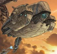 The ship of choice for the series's heroes: Schurk-Heren's Uhumele