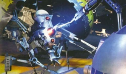 R2 takes out a buzz droid.