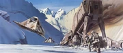 Collapsed AT-AT, concept art courtesy of Ralph McQuarrie.