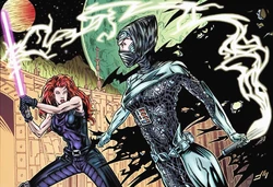 Mara Jade and Lumiya battle on Caprioril.