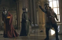 Panaka eliminates the last droid opposition in throne room.