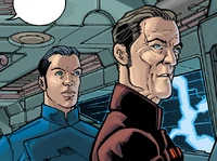 Dallin behind Ranulph Tarkin, whom he served as an aide.