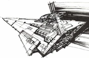 Concept art from ANH, later used as basis for the Victory-class.