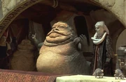 Jabba als gastheer van de Boonta Eve Challenge