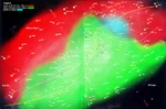 The furthest extent (red line) of the Sith Empire in 62 ABY.